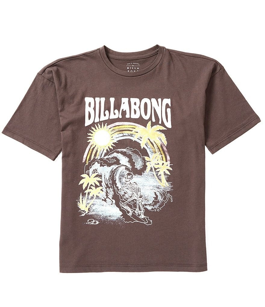 

Billabong Big Girls 7-16 Футболка с короткими рукавами и теплыми волнами, черный