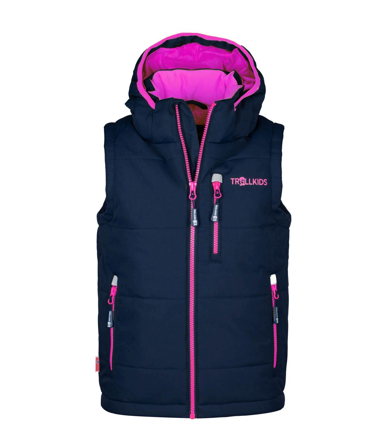 

Утепленный жилет Trollkids Narvik XT, цвет Marineblau/Magenta