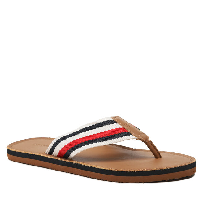 

Шлепанцы Tommy Hilfiger LeatherBeach Sandal, цветной/экрю