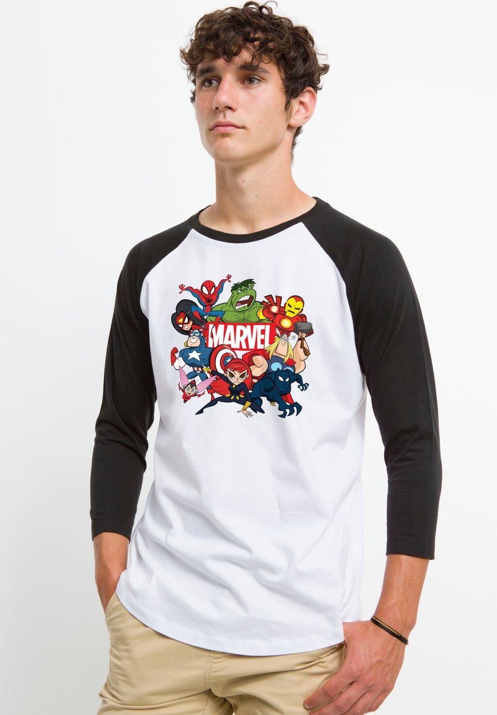 

Топ с длинными рукавами AVENGERS CLASSIC GROUP MARVEL RETRO Marvel, белый