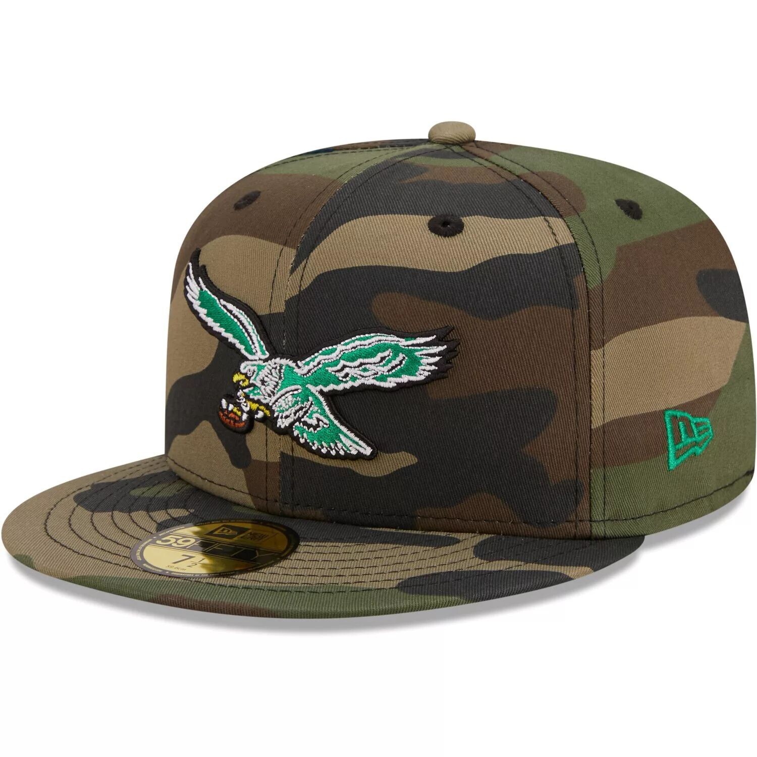 

Мужская приталенная кепка New Era Camo Philadelphia Eagles Woodland 59FIFTY