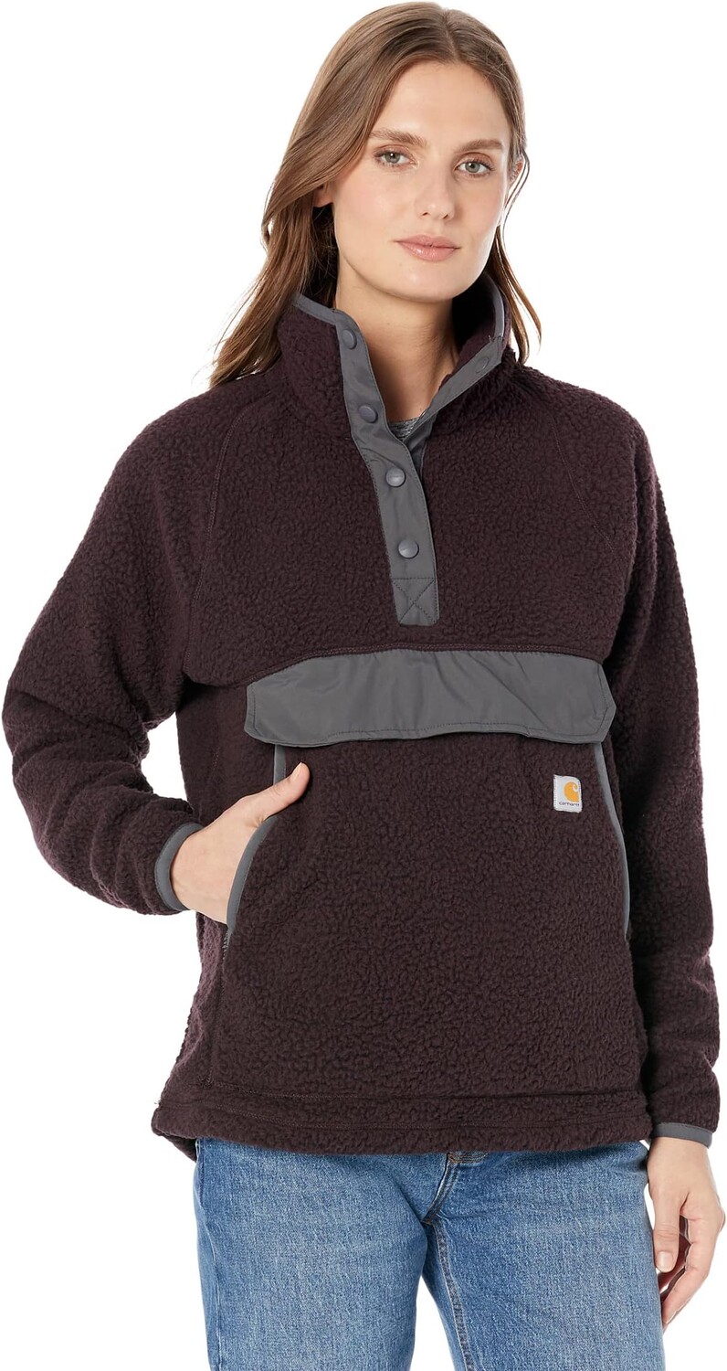 

Куртка Fleece 1/4 Snap Front Jacket Carhartt, цвет Blackberry Heather