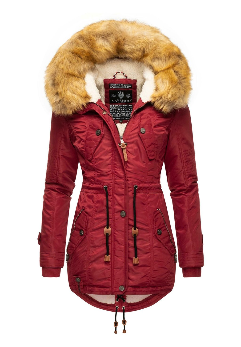 Зимнее пальто LA VIVA Navahoo, крапчатый темно-красный