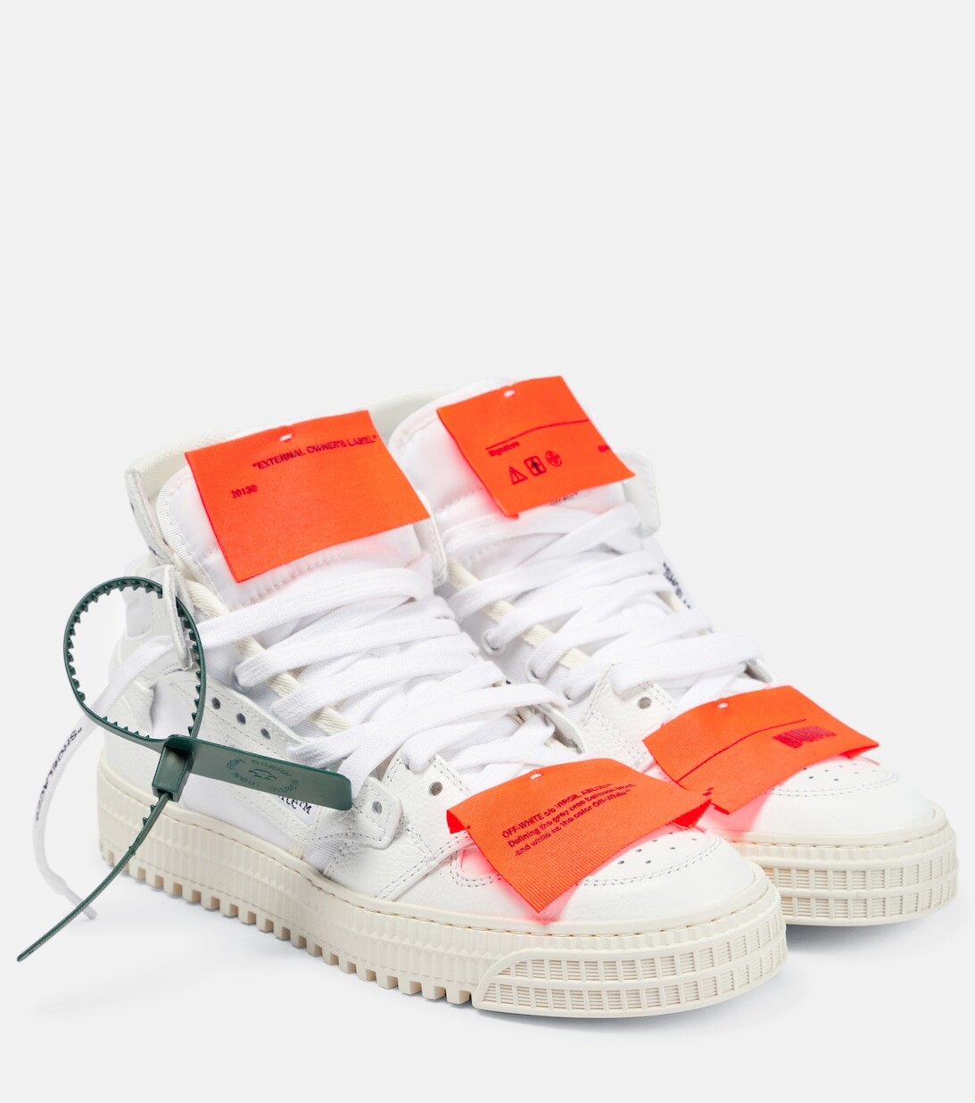 

Высокие кожаные кроссовки 3.0 Court Off-White, белый