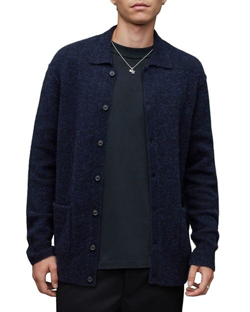 

Кардиган свободного кроя Cygnus ALLSAINTS, цвет Blue