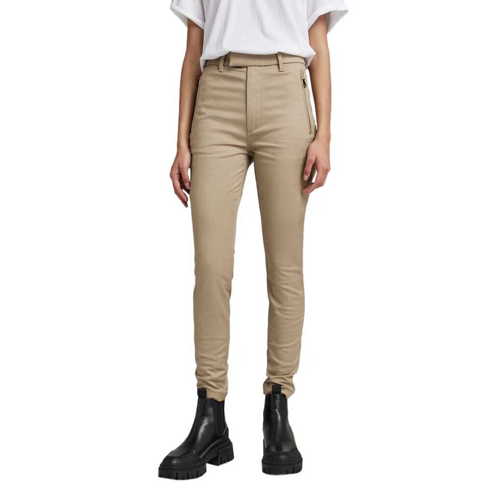 

Брюки G-Star Weld High Skinny Chino, коричневый
