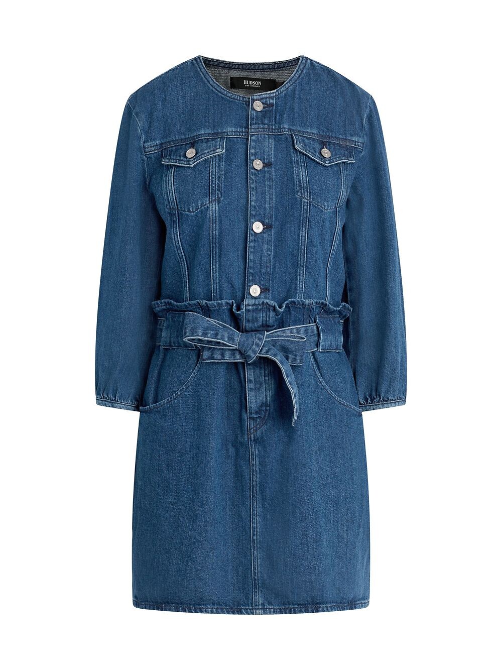 

Джинсовое платье с бумажным мешком Hudson Jeans