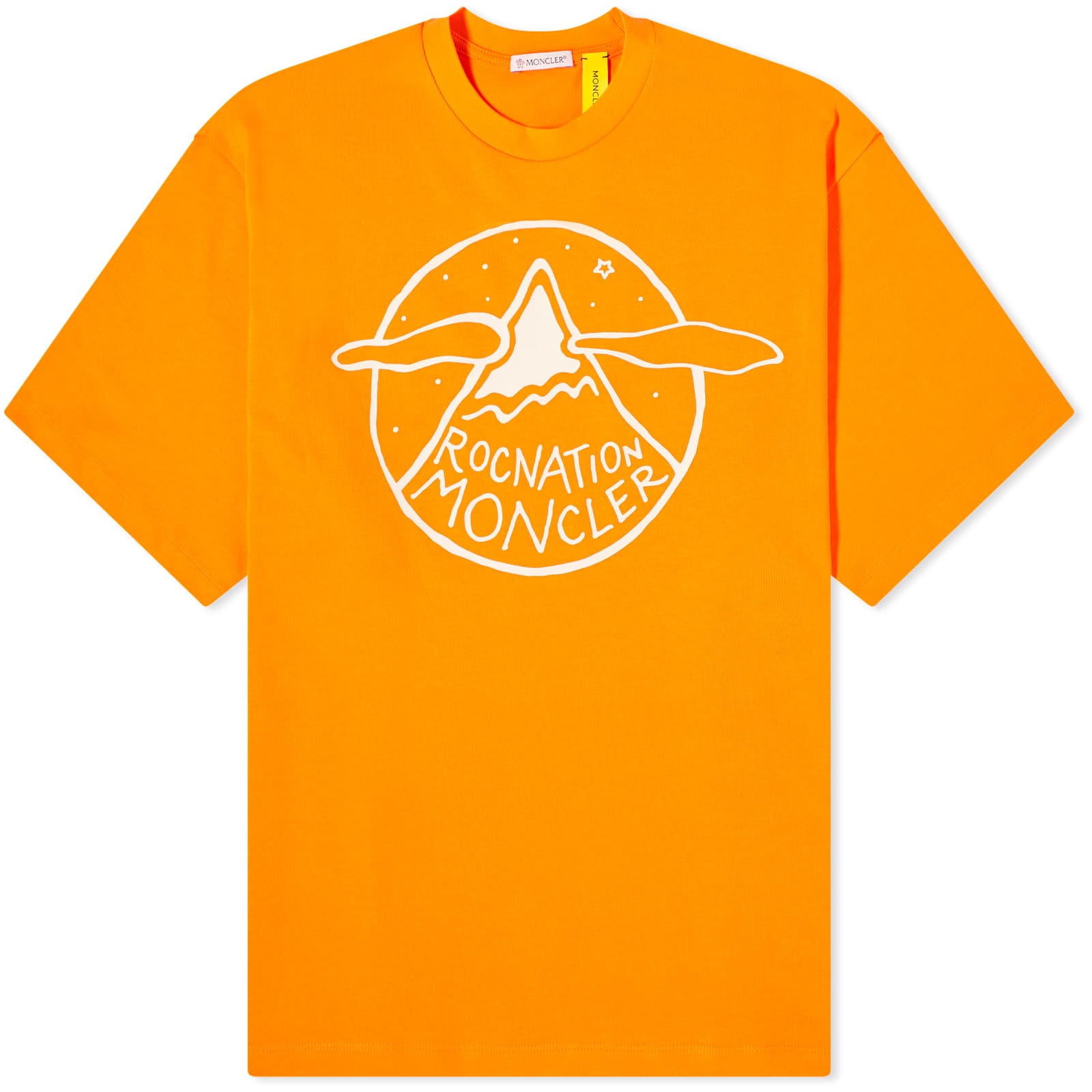 цена Рубашка Moncler Genius X Roc Nation Short Sleeve T, цвет Orange