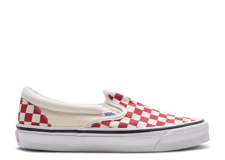 

Кроссовки Vans OG CLASSIC SLIP-ON LX 'CHECKERBOARD - RACING RED', красный