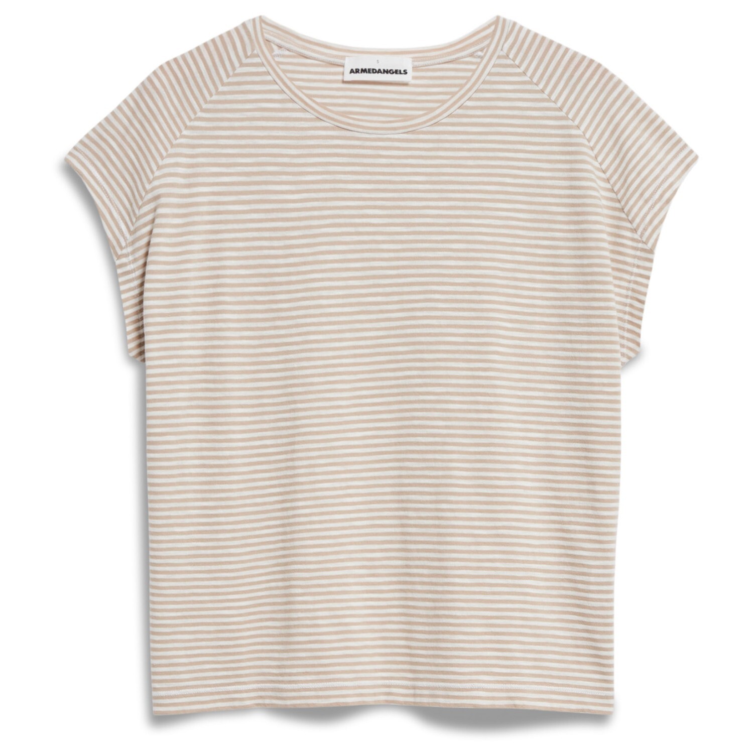 

Футболка Armedangels Women's Ofeliaa Lovely Stripes, цвет Sand Stone/Oatmilk