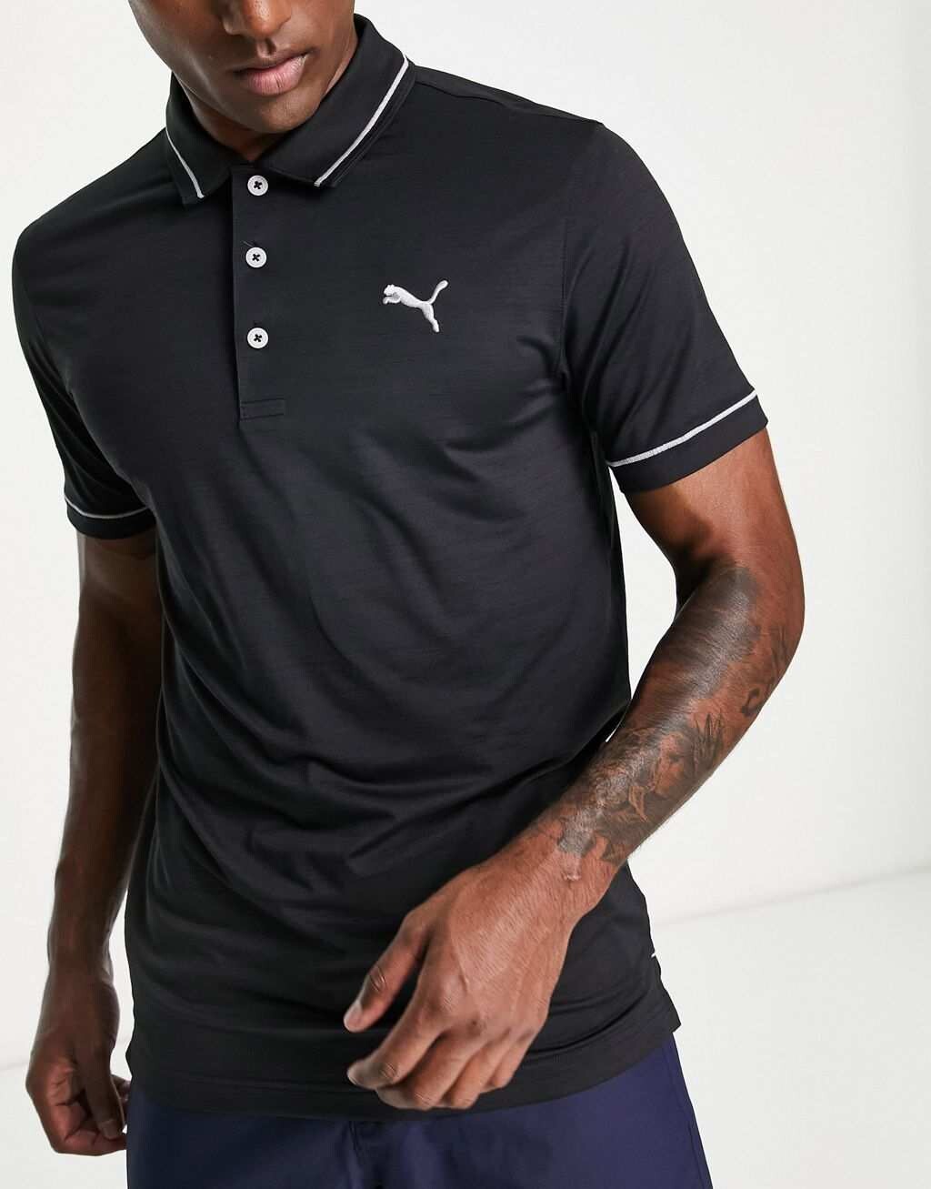 

Черная футболка-поло Puma Golf Cloudspun Monarch