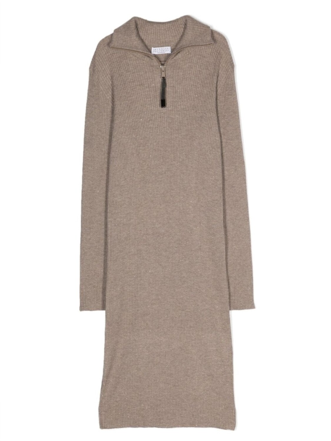 

Brunello Cucinelli Kids платье в рубчик, коричневый