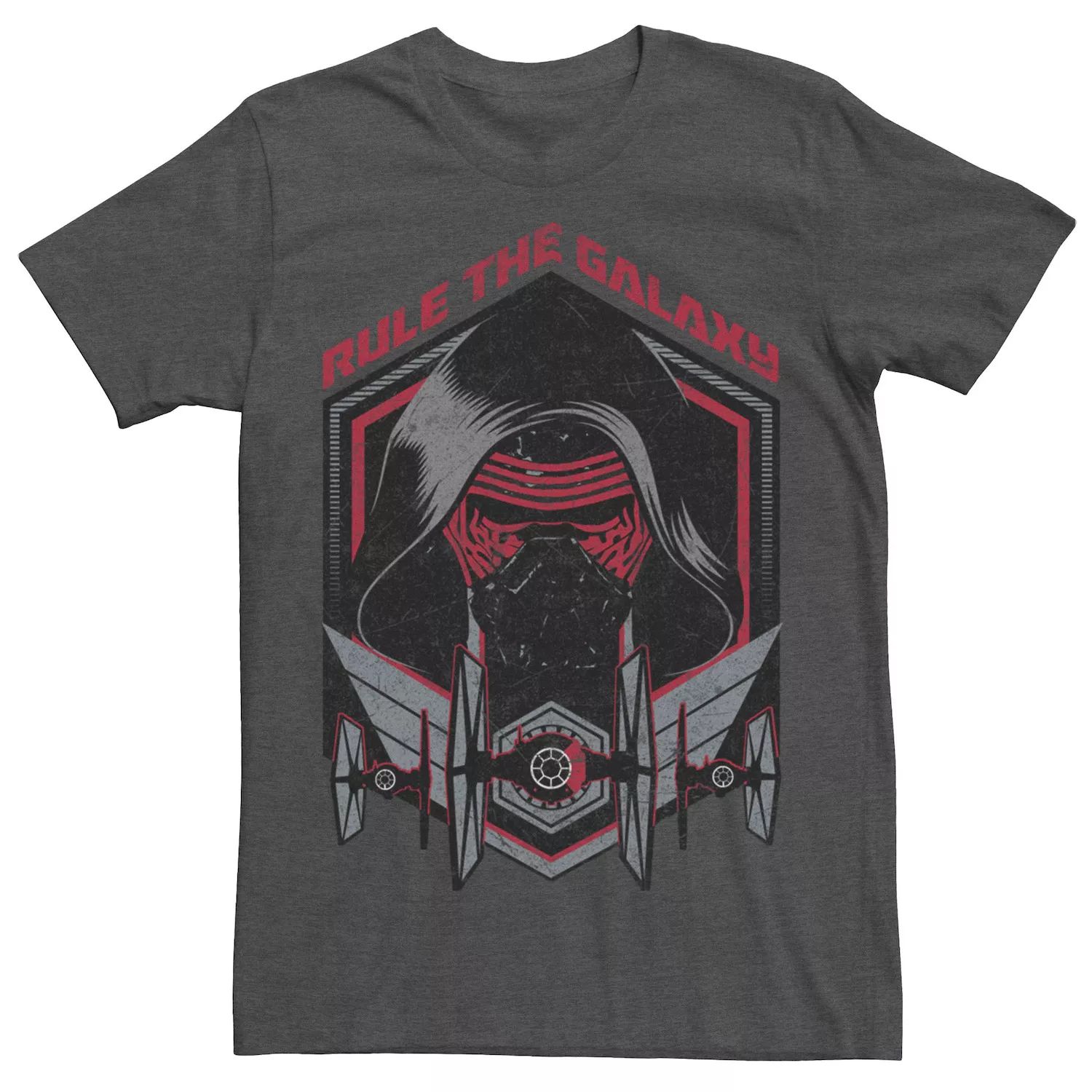 цена Мужская футболка с рисунком The Force Awakens Kylo Ren Rule The Galaxy Star Wars