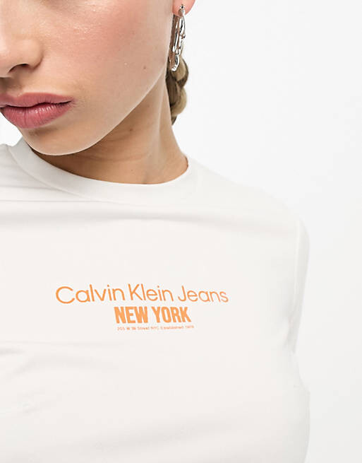 

Белый топ-бюстье на косточках Calvin Klein Jeans