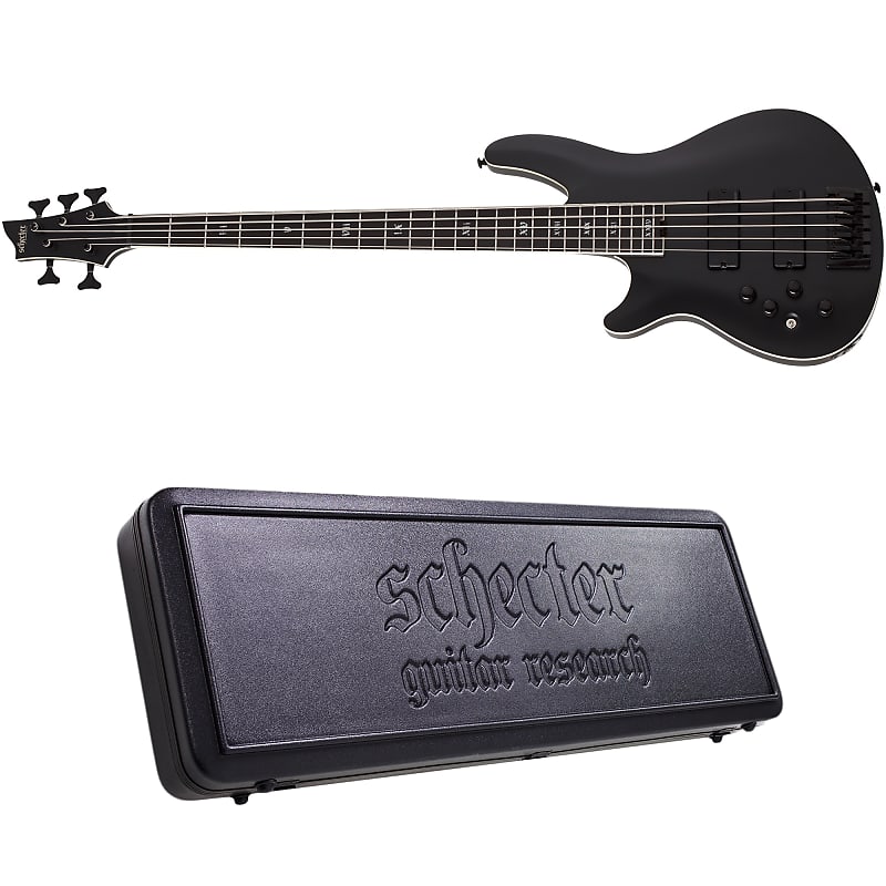 Басс гитара Schecter SLS Evil Twin-5 LH Satin Black SBK Left-Handed 5-String Bass + Hard Case Evil Twin - NEW