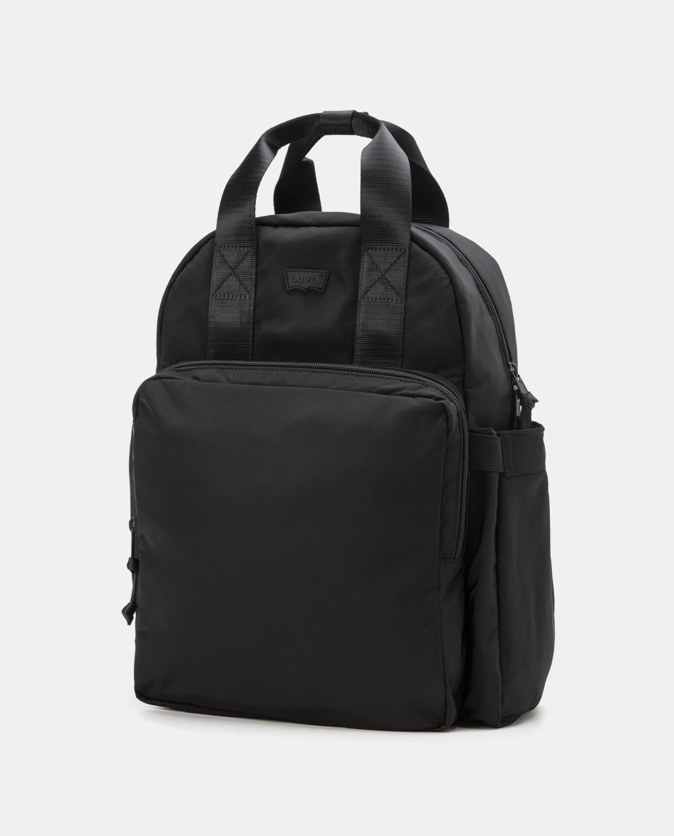 Черный рюкзак на молнии и регулируемых лямках Levi's, черный рюкзак с логотипом маршмеллоу fortnite черный