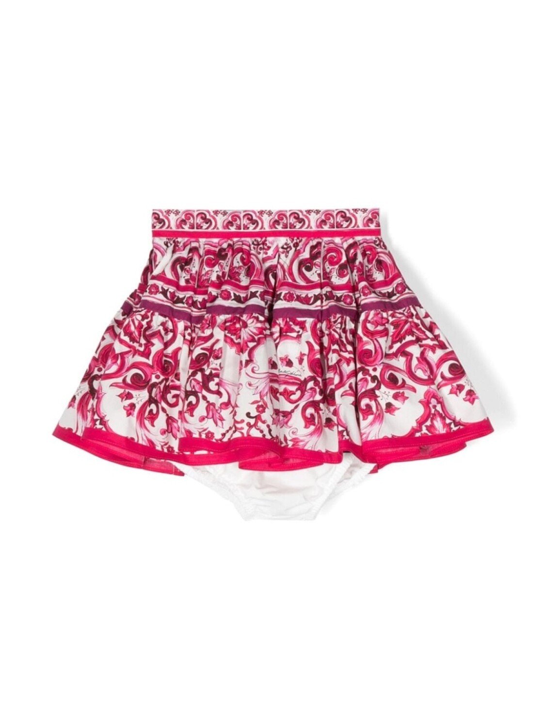 

Расклешенная юбка с принтом Dolce & Gabbana Kids, белый