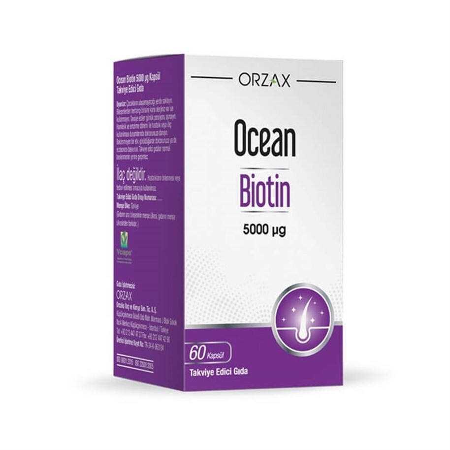 

Океанский биотин 5000 мкг 60 капсул ORZAX