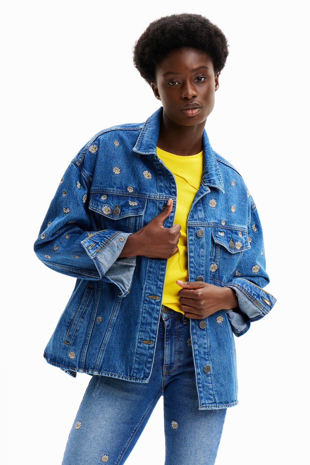 

Короткое пальто CHAQ Desigual, синий
