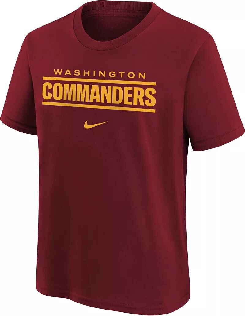 

Красная футболка Nike Youth Washington Commanders с надписью