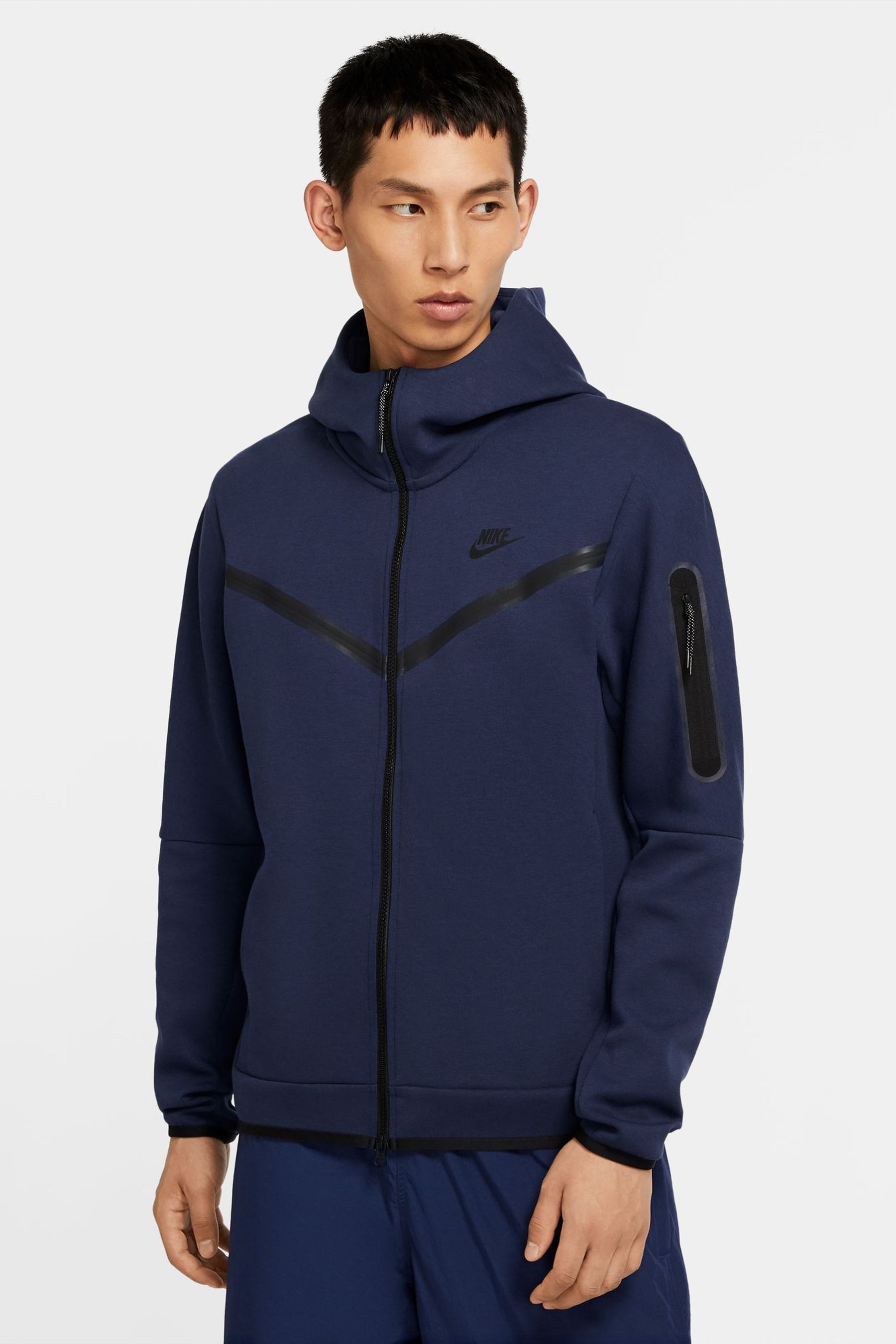 цена Толстовка из технического флиса на молнии Nike, синий