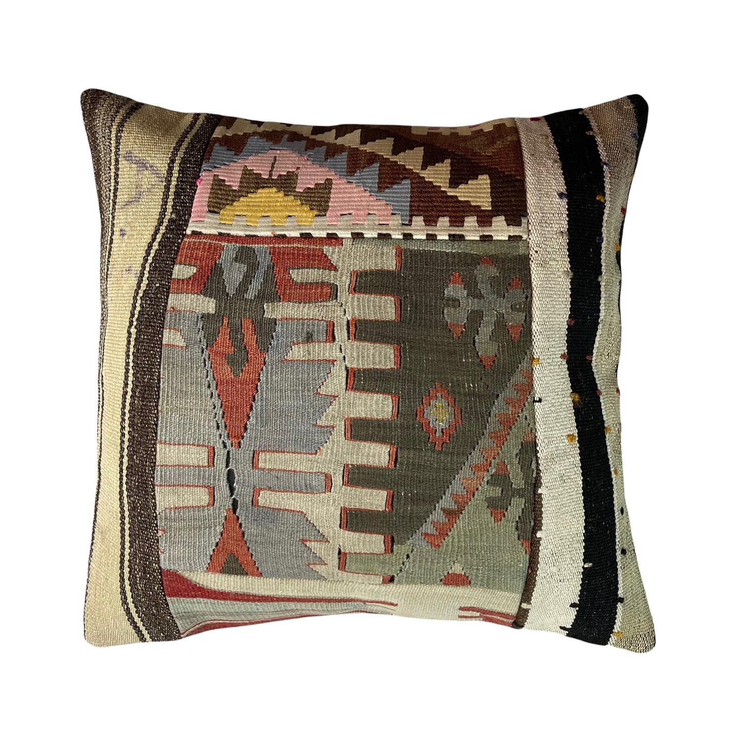 

Подушка Килим 55 x 55 см. Чехол на подушку Tapis Kelim Kilim, винтажная скамейка для медитации. Келим Теппич. Подушка Килим в стиле бохо. Килим. Диван. Турецкая подушка.