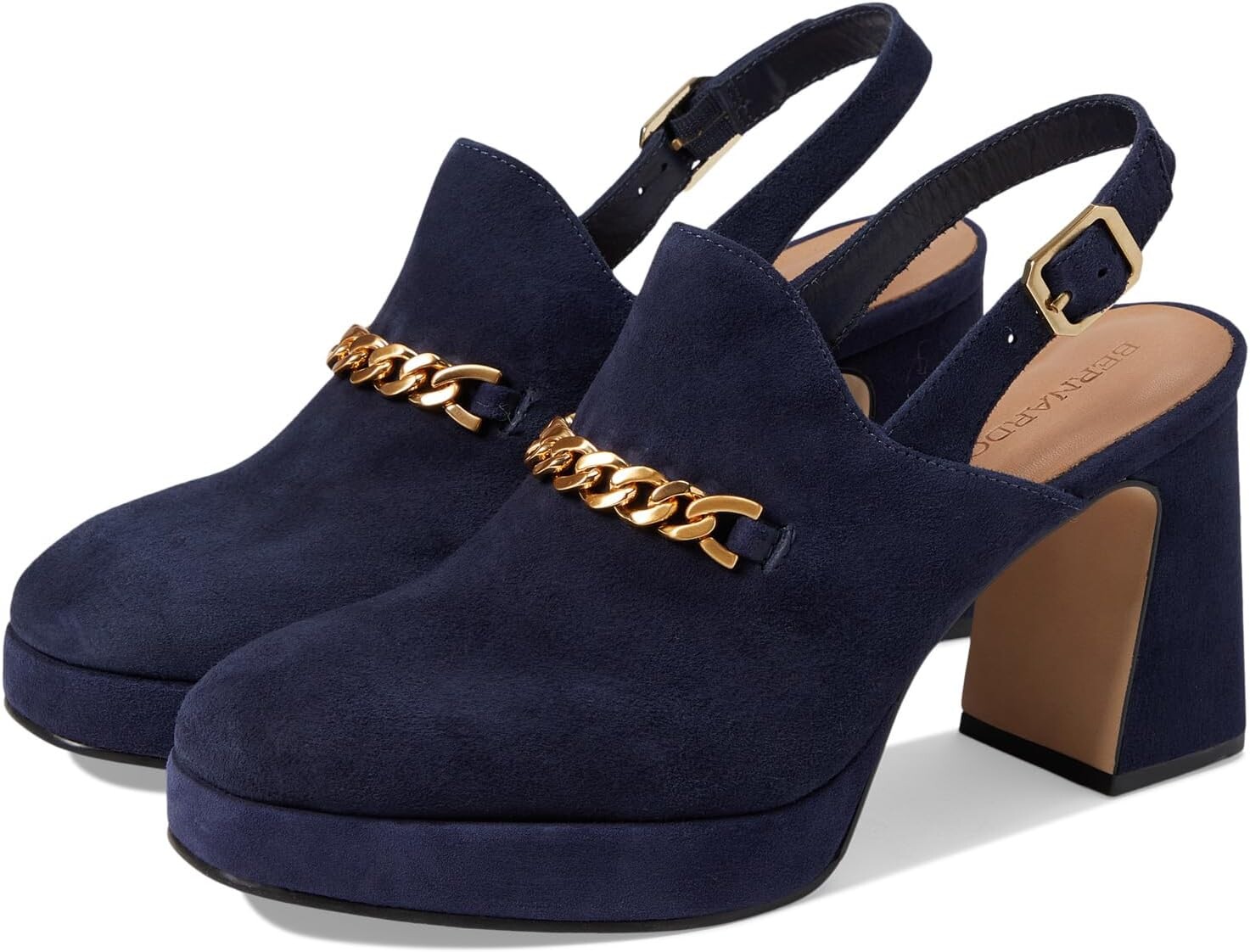 Сабо Napa Bernardo, цвет Dark Navy Suede