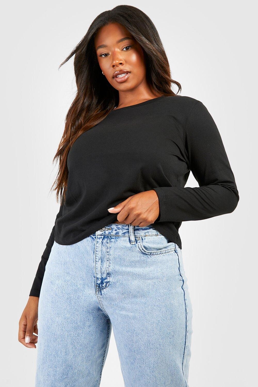 

футболка с длинным рукавом Boohoo, черный