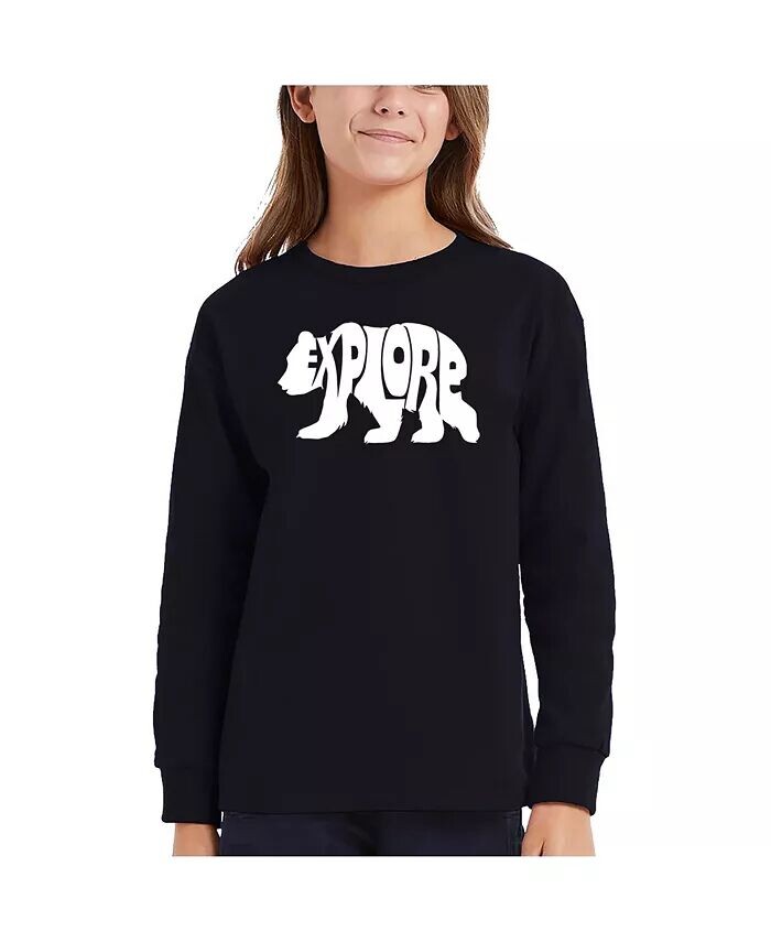 

Футболка с длинными рукавами Girls Explore Word Art La Pop Art, фиолетовый