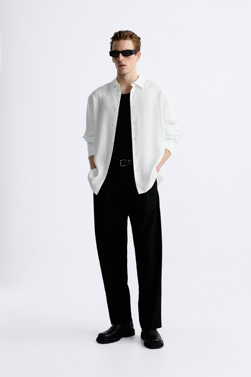 

Рубашка из модала ZARA, белый