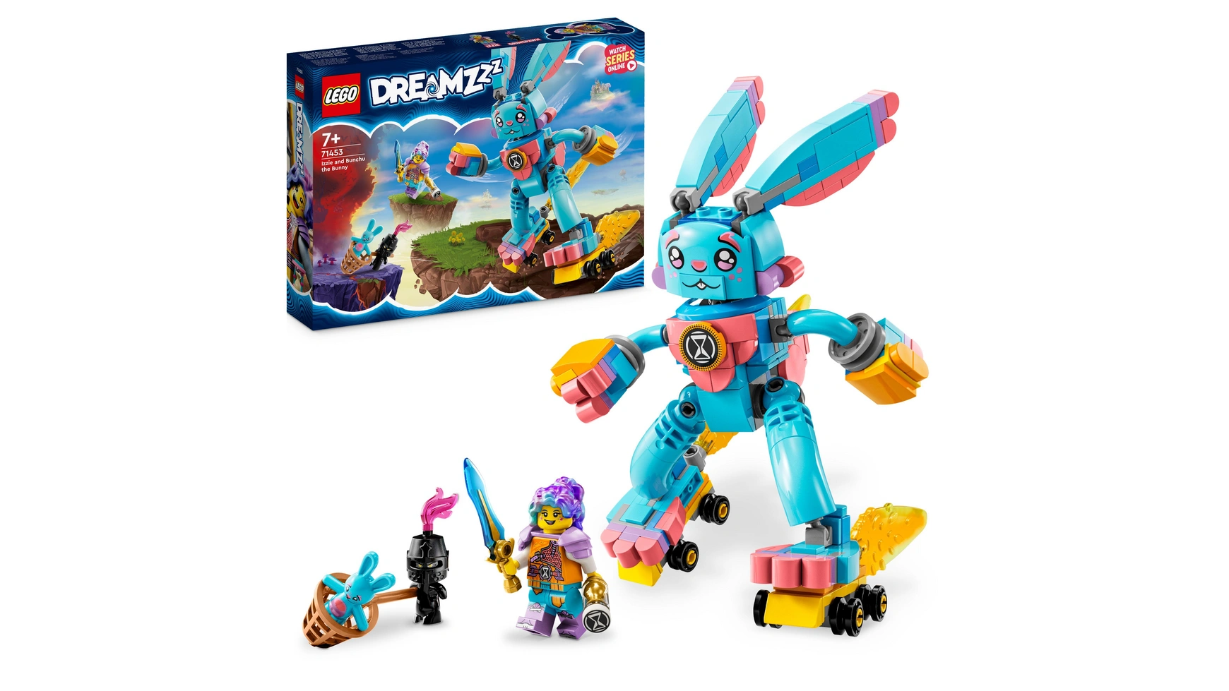 Lego DREAMZzz Иззи и ее кролик Банчу конструктор lego dreamzzz 71472 воздушный шар нарвал иззи