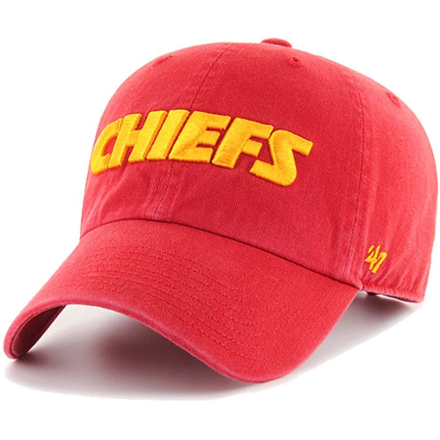 

Мужская красная регулируемая кепка Kansas City Chiefs Clean Up Script '47