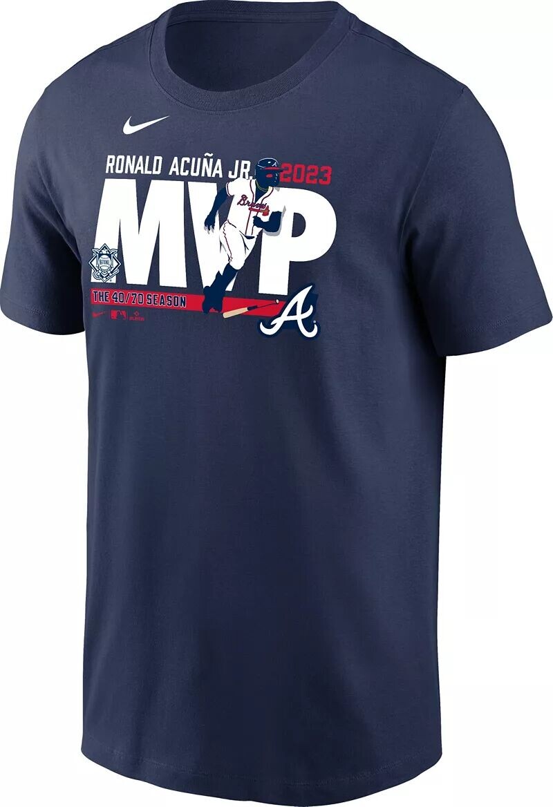 

Мужская темно-синяя футболка Nike Atlanta Braves Ronald Acuña Jr. MVP