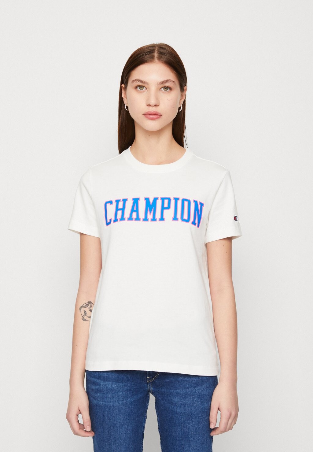 

Футболка с принтом Champion, Коричневый