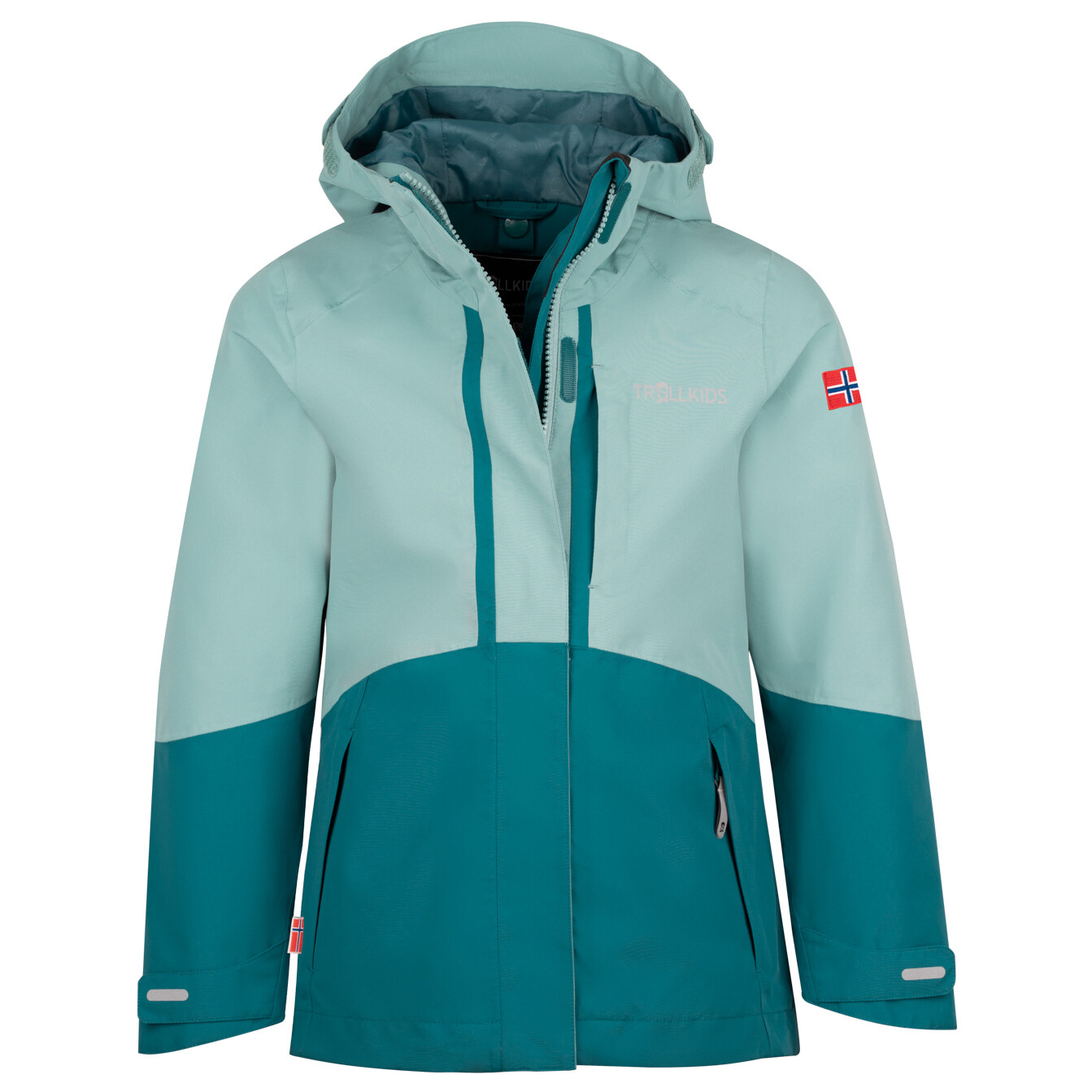 

Дождевик Trollkids Girl's Skaland, цвет Glacier Green/Teal