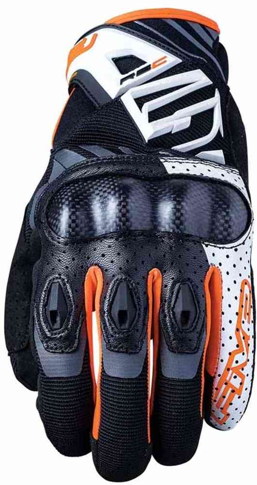Мотоциклетные перчатки RS-C Five, черный/белый/оранжевый