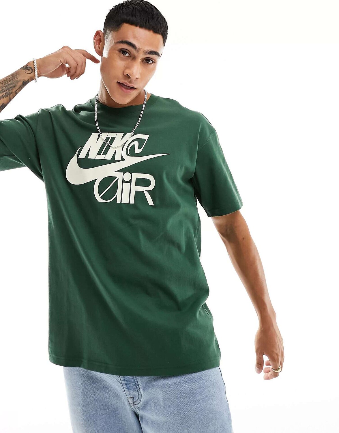 

Футболка Nike Air M90 зеленого цвета, Зеленый, Футболка Nike Air M90 зеленого цвета