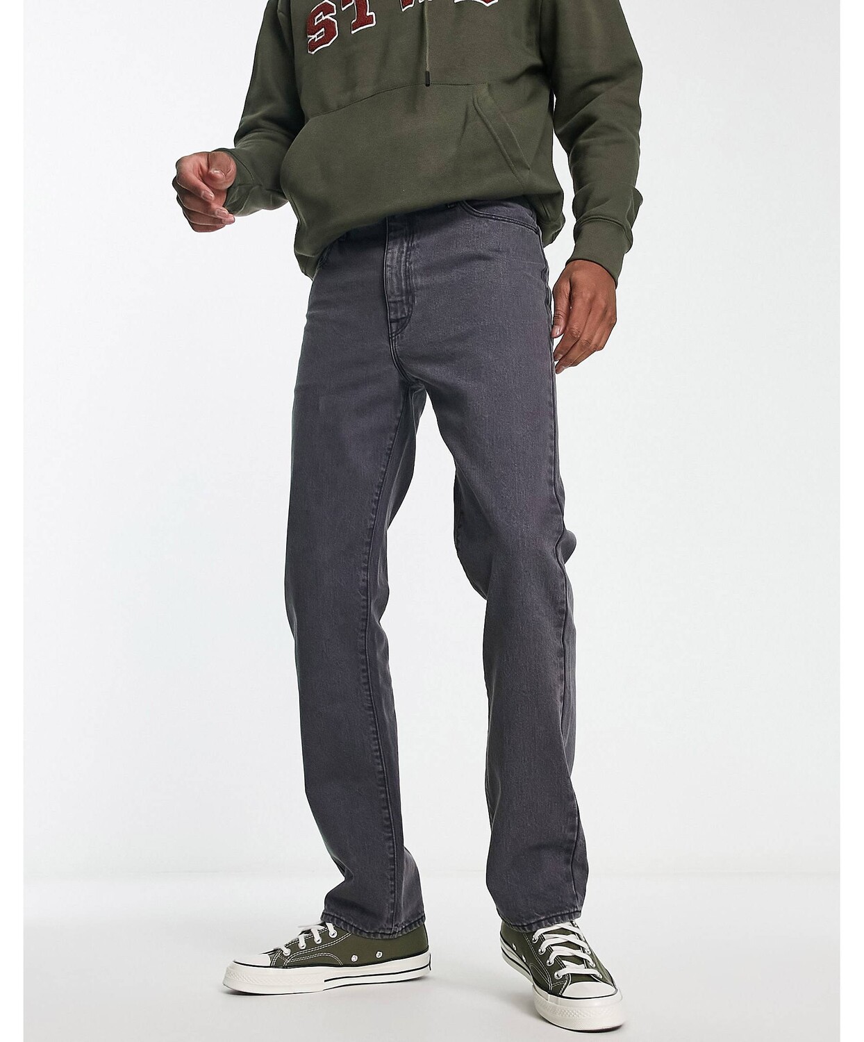 

Черные джинсы прямого кроя ASOS DESIGN