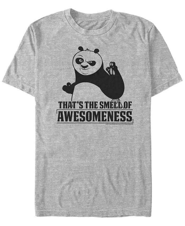 Мужская футболка с коротким рукавом Kung Fu Panda Po The Smell of Awesomeness Fifth Sun, серый printio футболка с полной запечаткой мужская kung fu panda 3