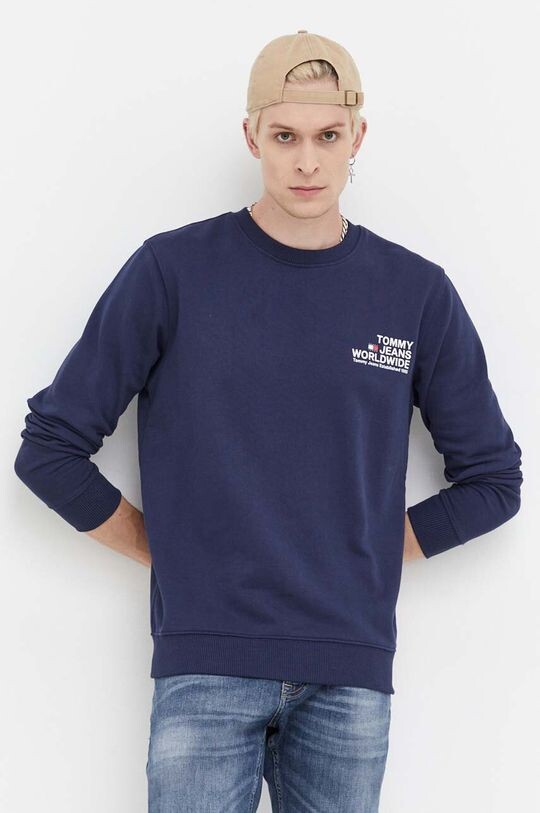 

Хлопковая толстовка Tommy Jeans, темно-синий