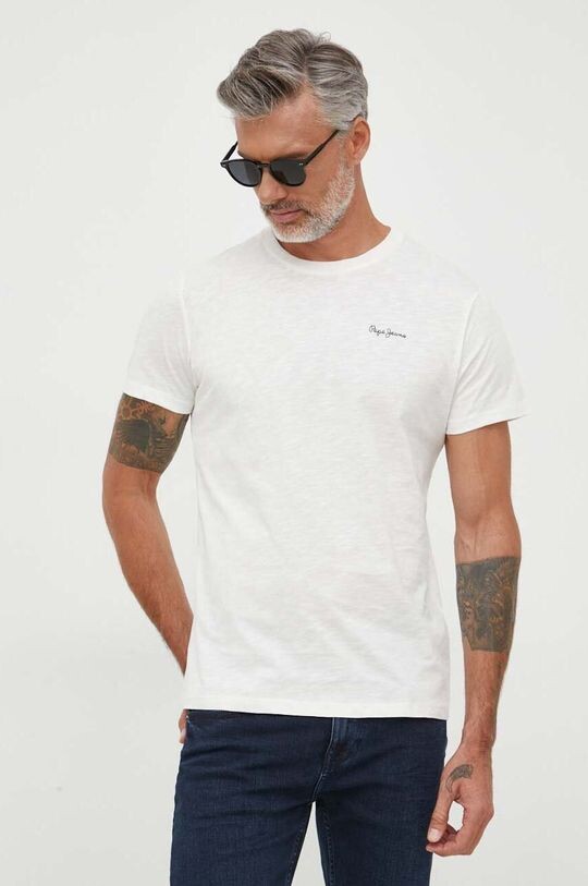 

Футболка из хлопка Уилтшир Pepe Jeans, белый
