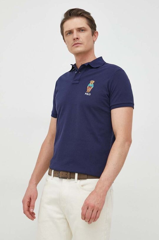 

Хлопковое поло Polo Ralph Lauren, темно-синий
