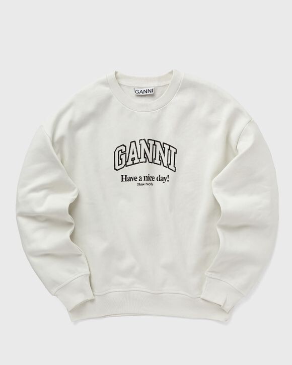 

Толстовка Ganni Isoli Ganni Oversized Sweatshirt, цвет egret