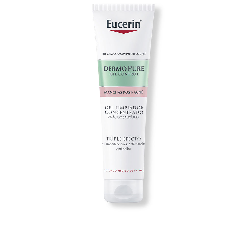 Очищающий гель для лица Dermopure oil control gel concentrado triple efecto Eucerin, 150 мл цена и фото