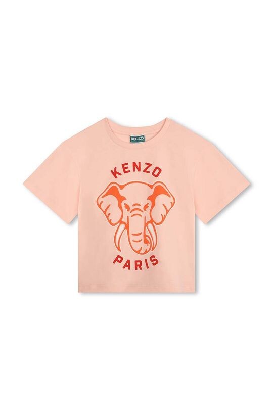 

Kenzo kids Хлопковая детская футболка, розовый