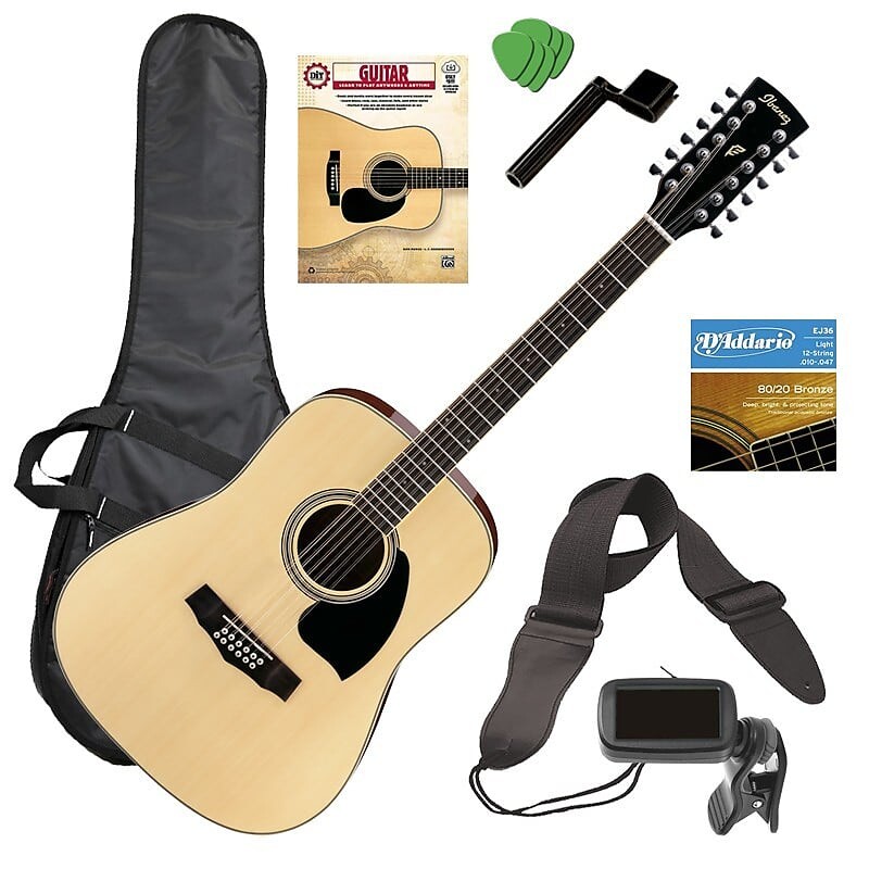 

Акустическая гитара Ibanez PF1512 12-String Acoustic Guitar - Natural GUITAR ESSENTIALS BUNDLE