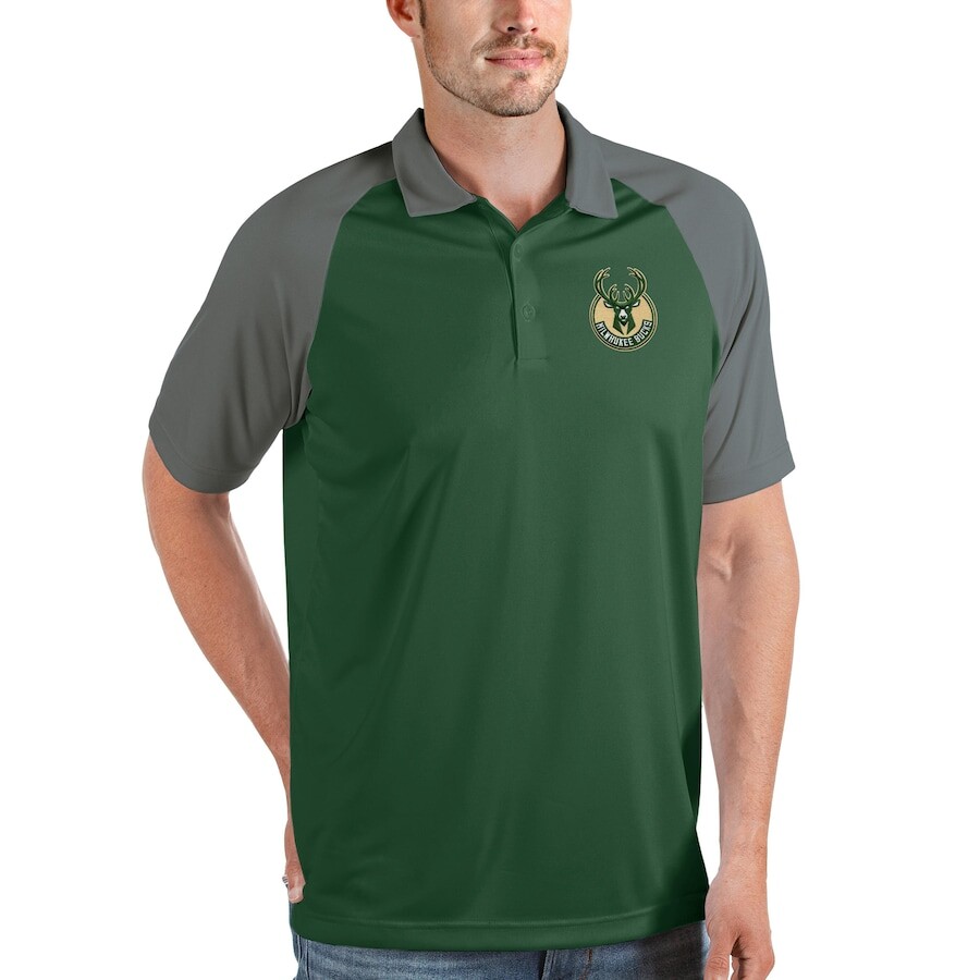 

Поло с коротким рукавом Antigua Milwaukee Bucks, зеленый
