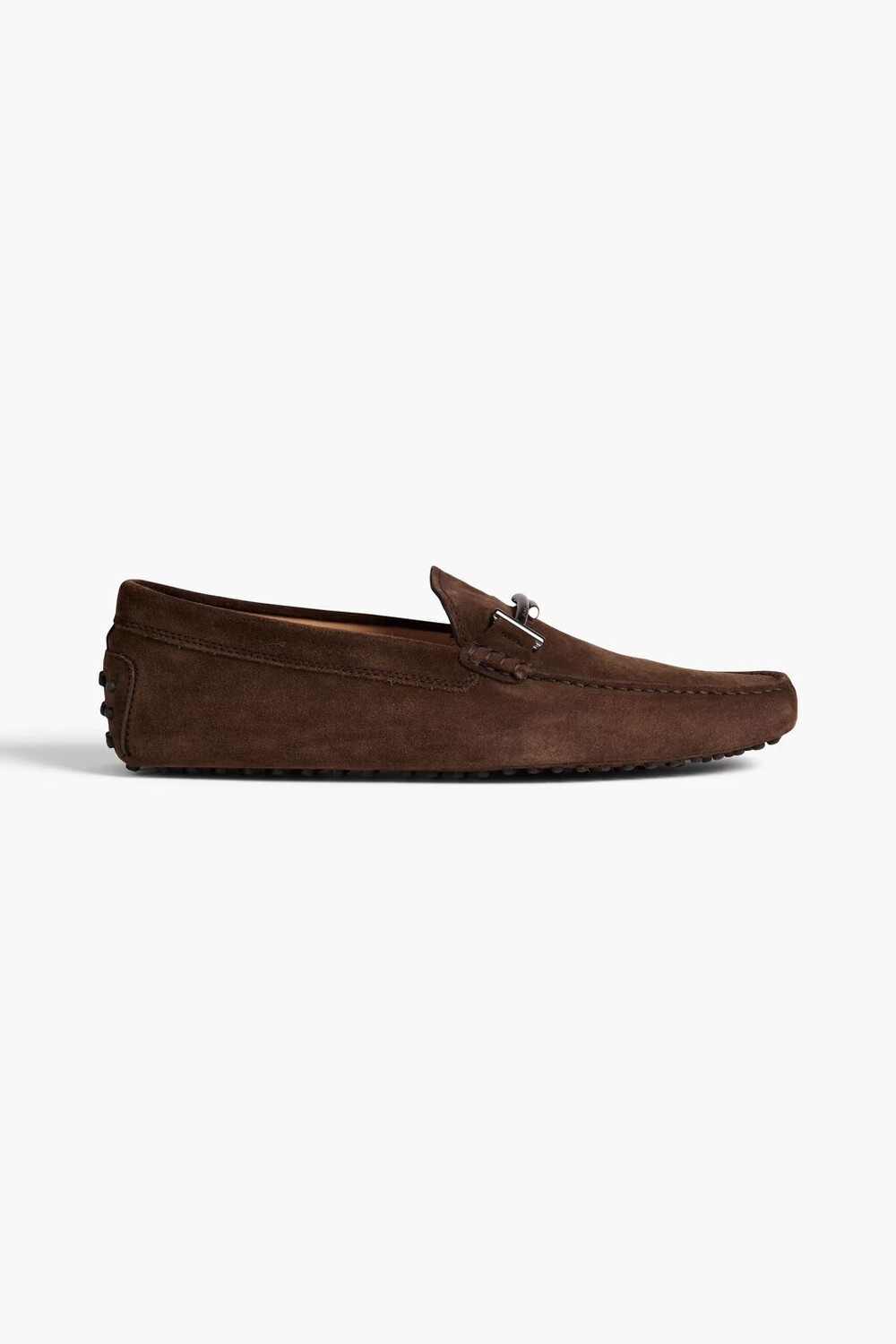 

Замшевые мокасины Double T Tod'S, шоколад