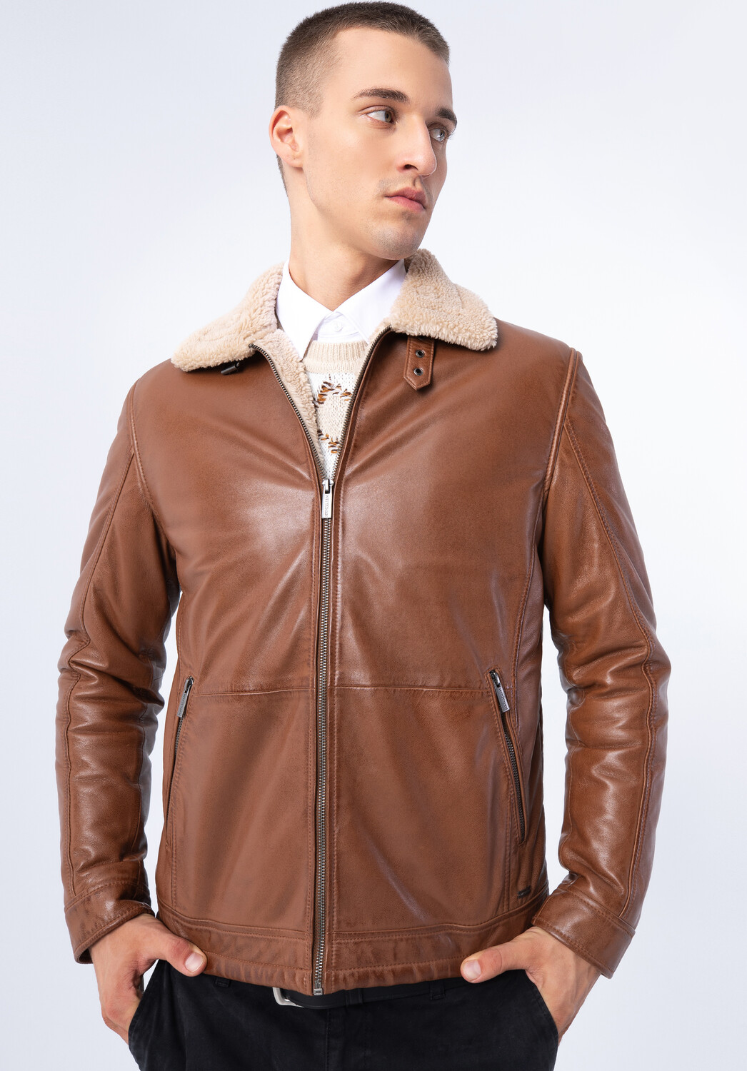 

Кожаная куртка Wittchen Natural leather jacket, коричневый