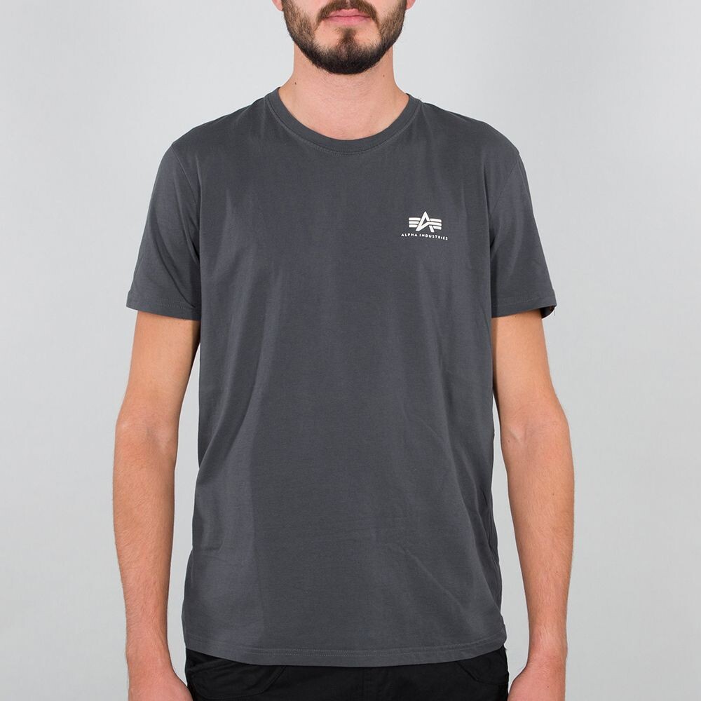 

Футболка Alpha Industries Basic T Small Logo, серый